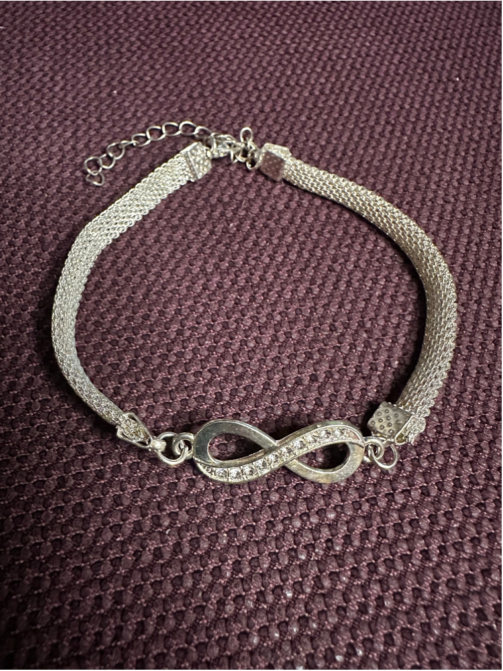Silver & Crystal Infinity Bracelet